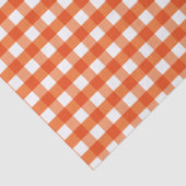 Orange and White Gingham Pattern Seidenpapier (Detail)