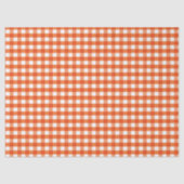 Orange and White Gingham Pattern Seidenpapier (Vorderseite)