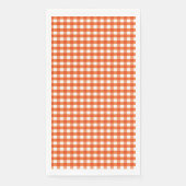 Orange and White Gingham Pattern Serviette (Vorderseite)