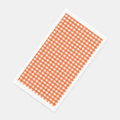 Orange and White Gingham Pattern Serviette (Ecke)