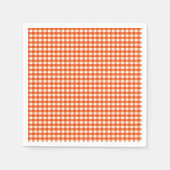 Orange and White Gingham Pattern Serviette (Vorderseite)