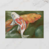 Orange and White Koi Artist Business Card Visitenkarte (Rückseite)