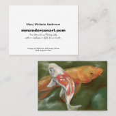 Orange and White Koi Artist Business Card Visitenkarte (Vorne/Hinten)