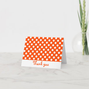 Orange and White Polka Dot Danke, Anmerkungen Dankeskarte