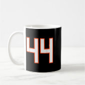 Orange And White Srts Number 44 Jersey Uniform Pla Kaffeetasse (Links)