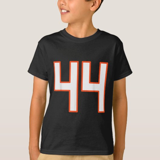 Orange And White Srts Number 44 Jersey Uniform Pla T-Shirt (Vorderseite)