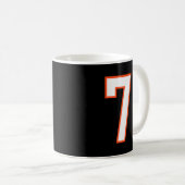 Orange And White Srts Number 71 Jersey Uniform Pla Kaffeetasse (VorderseiteRechts)