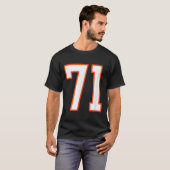Orange And White Srts Number 71 Jersey Uniform Pla T-Shirt (Vorne ganz)