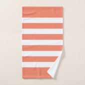 Orange and white stripes pattern badhandtuch set (Handtuch)