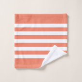 Orange and white stripes pattern badhandtuch set (Waschlappen)