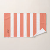 Orange and white stripes pattern badhandtuch set (Handtuch)