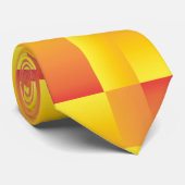 Orange and Yellow Abstract Necktie Krawatte (Gerollt)