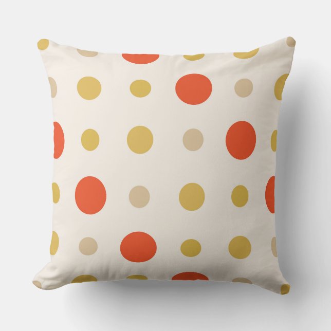 Orange and yellow polka dots kissen (Vorderseite)