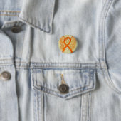 Orange Angel Awareness Ribbon Custom Art Buttone Button (Beispiel)