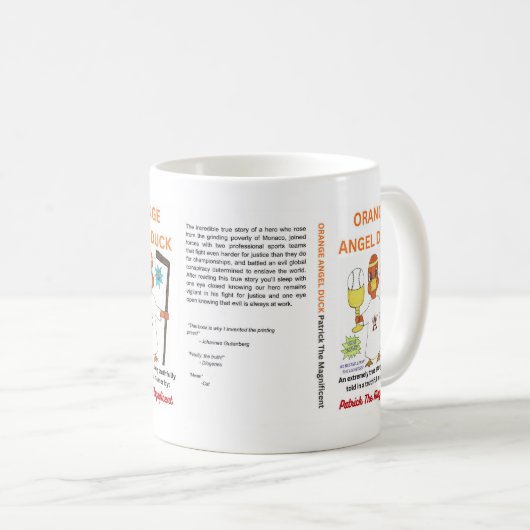 ORANGE ANGEL DUCK Classic Mug, 11 oz Kaffeetasse (VorderseiteRechts)