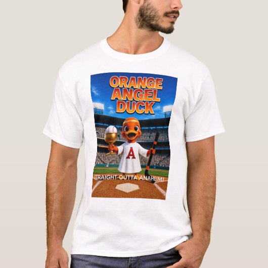 ORANGE ANGEL DUCK Herren Basic T-Shirt (Vorderseite)