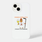 Orange Angel Duck Iphone 14 slim fit case Hülle (Rückseite)
