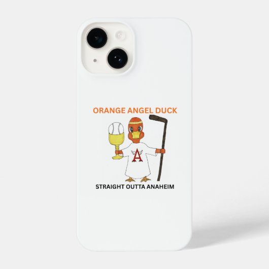 Orange Angel Duck Iphone 14 slim fit case Hülle (Rückseite)