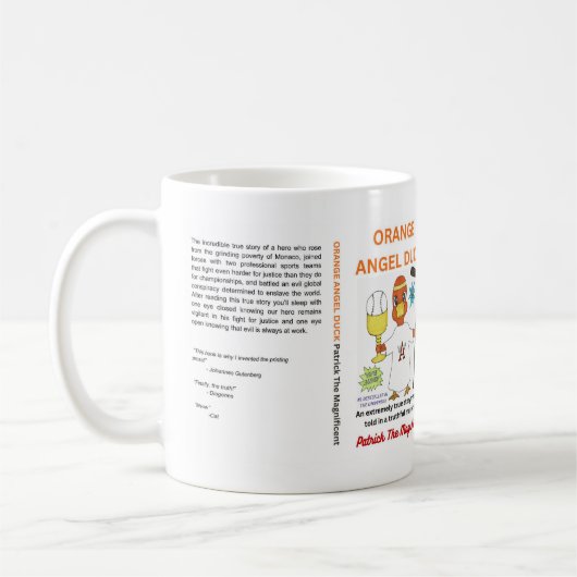 ORANGE ANGEL DUCK Klassischer Becher, 11 oz Kaffeetasse (Links)