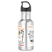 Orange Angel Duck Water Bottle with Orange county Edelstahlflasche (Rückseite)