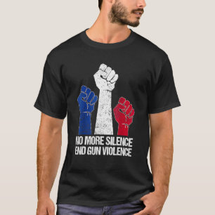 Orange Anti Gun Tragen Kein Silence End Gun Viole T-Shirt