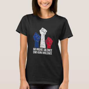 Orange Anti Gun Tragen Kein Silence End Gun Viole T-Shirt