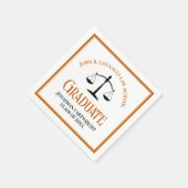 Orange-Anwaltskanzlei-Abschlussfeier Personalisier Serviette (Ecke)