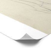 Orange Anzug mit Skizzen Button Up Art Poster (Ecke)