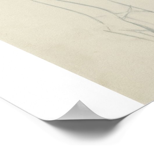 Orange Anzug mit Skizzen Button Up Art Poster (Ecke)