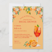 Orange Aperol Liebe im First Spritz Brautparty Einladung (Vorderseite)