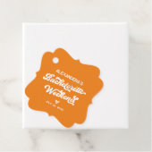 Orange Aperol spritz Bachelorette Geschenkanhänger (Beispiel)