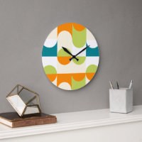 Orange Aquamarin Blue Lime Green Retro Art Muster