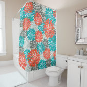 Orange Aquamarin Duschvorhang (Beispiel)