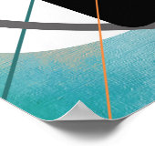 Orange Aquamarin Geometric Leinwand Design AP0011 Poster (Ecke)