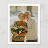 Orange Aquamarin Painted Blume Foto zum 50. Jubilä (Rückseite)