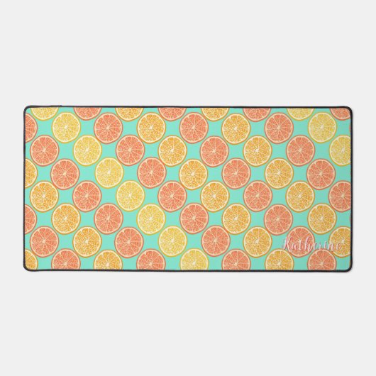 Orange Aquamarin Schreibtischunterlage (Vorderseite)