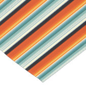 Orange Aquamarin Streifen Kurzer Tischläufer (Ecke)