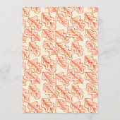 Orange & Aquamarine Country Wedding Empfang Menü Menükarte (Rückseite)