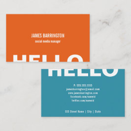 ORANGE AQUAMARINE GESCHÄFTS-KARTEN DER VISITENKARTE