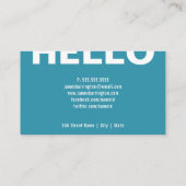 ORANGE AQUAMARINE GESCHÄFTS-KARTEN DER VISITENKARTE (Rückseite)