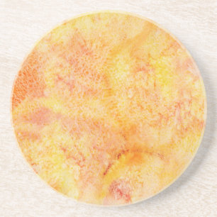 Orange Aquarell-Hintergrund Getränkeuntersetzer