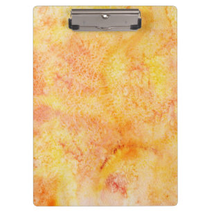 Orange Aquarell-Hintergrund Klemmbrett