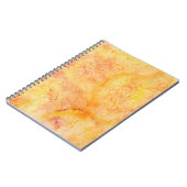 Orange Aquarell-Hintergrund Notizblock (Linke Seite)