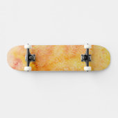 Orange Aquarell-Hintergrund Skateboard (Horizontal)