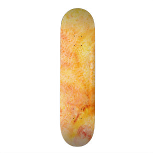 Orange Aquarell-Hintergrund Skateboard