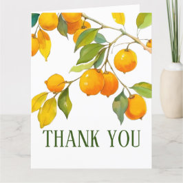 Orange Aquarellmotiv Belle Farben Dankeskarte