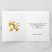 Orange Aquarellmotiv Belle Farben Dankeskarte (Innenseite)