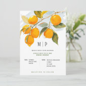 Orange Aquarellmotiv Belle Farben Einladung (Stehend Vorderseite)