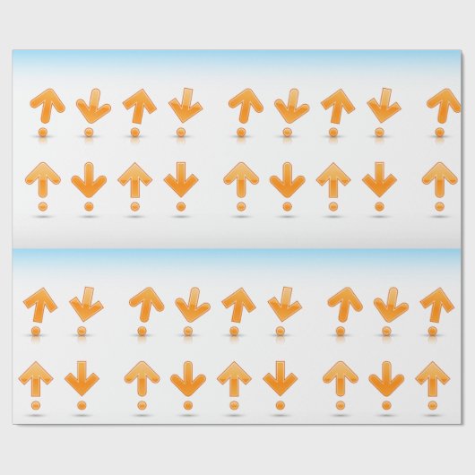 Orange Arrows Geschenkpapier (Flach)