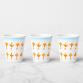 Orange Arrows Pappbecher